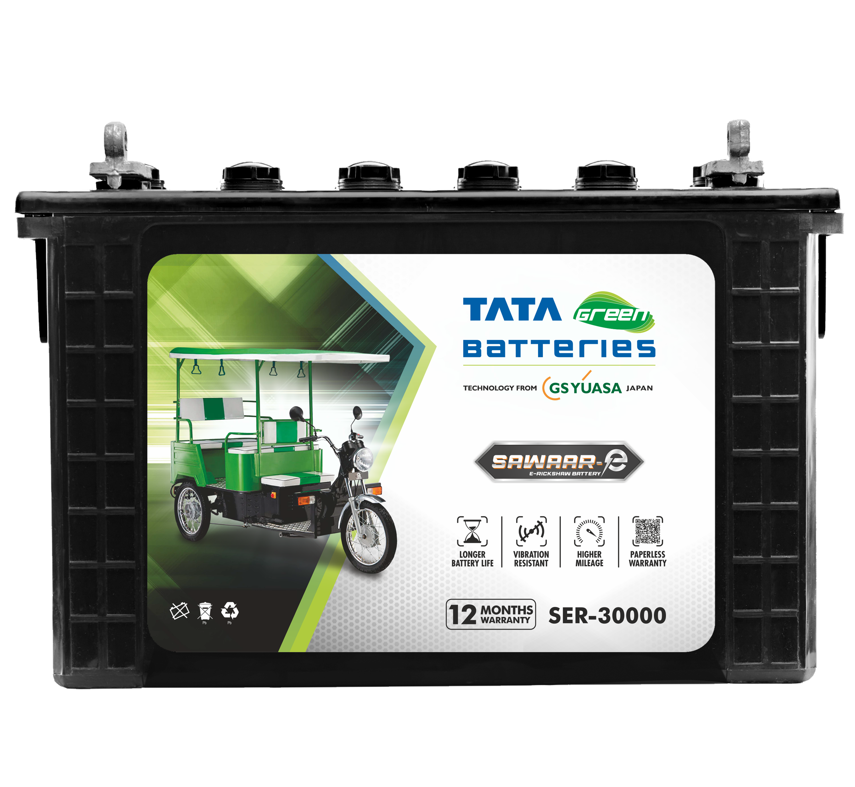 E on sale rickshaw battery