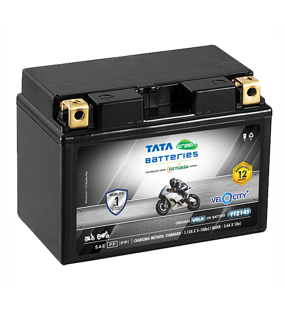 Velocity Plus YTZ14S Battery for Bike & Scooter