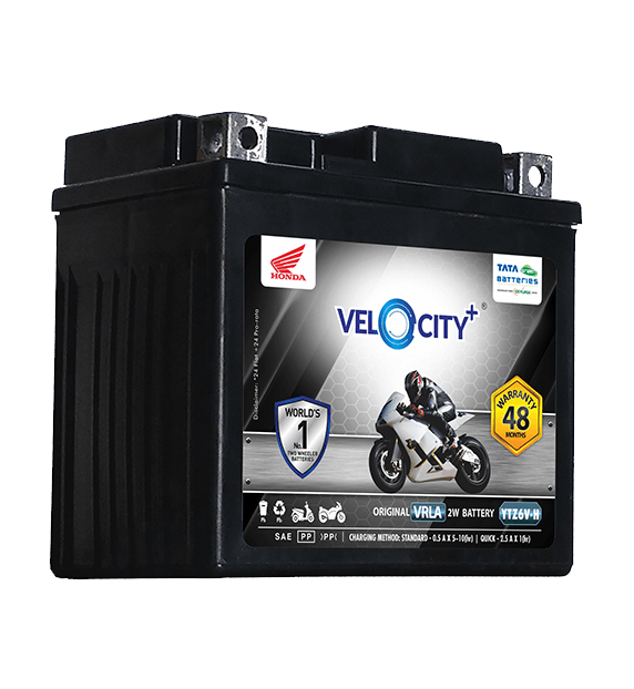 Velocity Plus YTZ6V-H Battery for Bike & Scooter