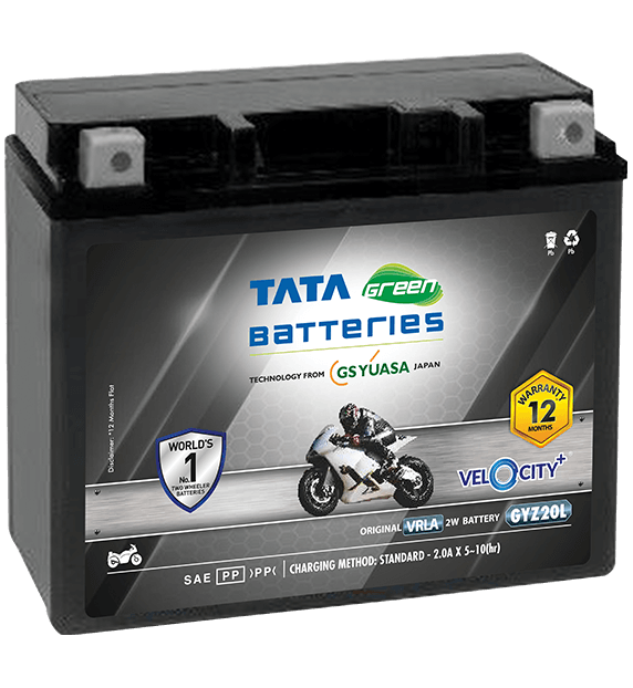 Velocity Plus GYZ20L VRLA Bike Battery